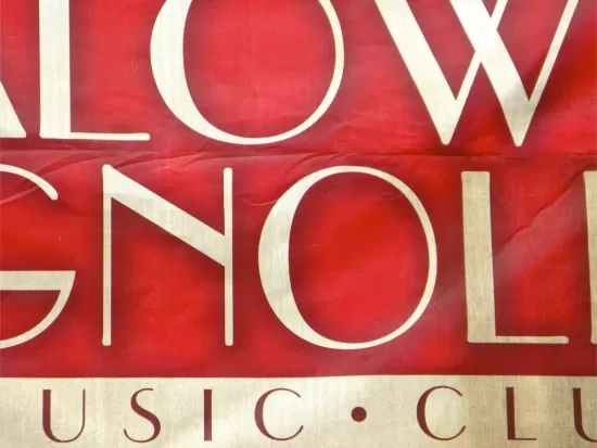 Portion of painted sign