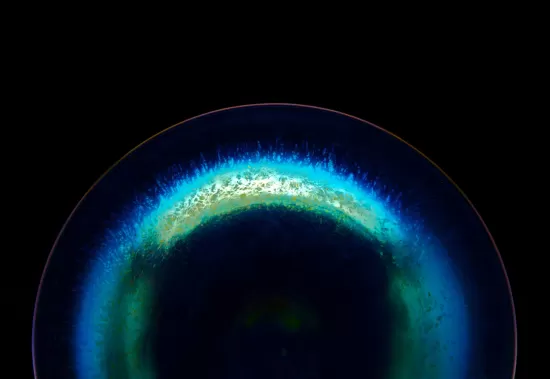 A halo of simmering art glass